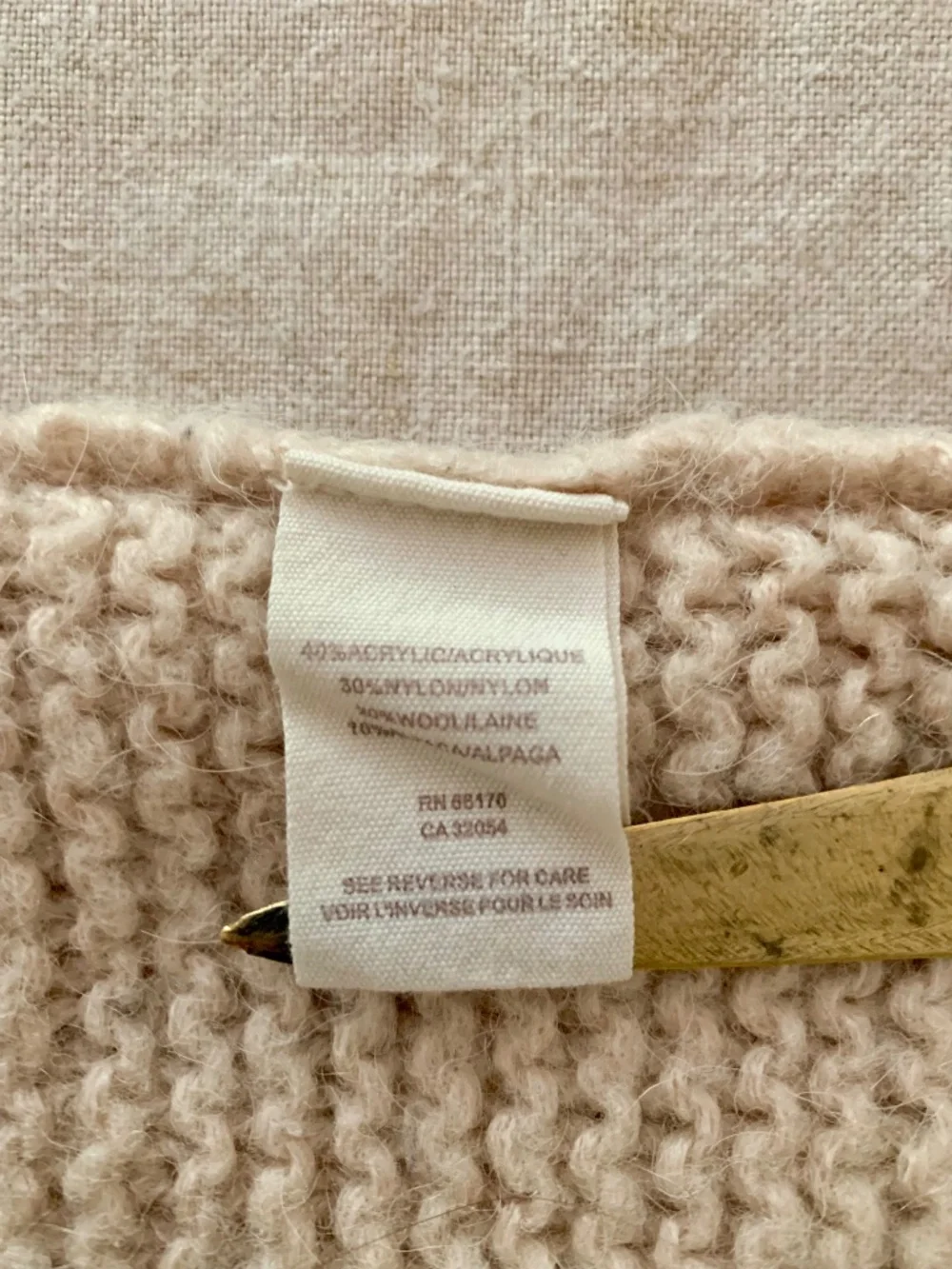 Free People Oatmeal Marled V-Neck Knit Sweater Small